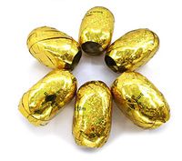 6 Rolls Sparkles Curling Ribbons - Sparkles Metallic Holographic for Wedding Birthday Party Decor Balloons String Gift Wrap Accessories, 66 Yards (Holographic Golden)