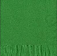 50 Plain Solid Colors Luncheon Dinner Napkins Paper - Kelly Green