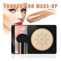Air Cushion Foundation Air Cushion B.B Cream Waterproof Brightens Concealer Foundation+Mushroom Sponge (Ivory White)