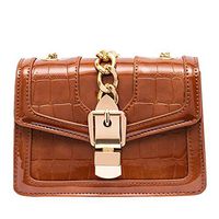 Fashionhe Shoulder Bag Women Messenger Bag Small Square Bag Wild Casual Handbag Cosmetic Bag(Brown)