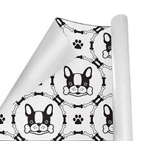Gift Wrapping Paper Roll French Bulldog for Birthday,Holiday,Wedding,Baby Shower Gift Wrap - 3Rolls - 58inch x 23inch Per Roll