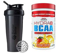 28 Ounce Blender Bottles w/Free Muscle Growth/Recovery/Electrolytes/Energy Powder (Black)