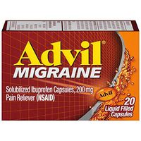 Advil Migrain 20'S Size 20ct Advil Migraine Pain Relief Liquid Filled Capsules 20ct