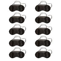 Dylandy 10PCS Sleep Shade Cover Eye Masks Blindfold Black Games Eyeshade Polyester Soft Skin-Friendly Cover Blinder Aid Eyemask - Nose Care