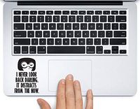 Edna Mode I Never Look Back Disney Printed Trackpad Clear Vinyl Decal Sticker Compatible with Apple MacBook Pro Air 11" 12" 13" 15" All Years Laptop Keyboard (15" MacBook Pro Retina)