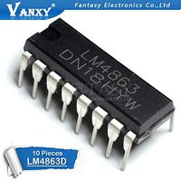 10PCS LM4863D DIP16 LM4863 DIP-16 4863D Audio Amplifier IC