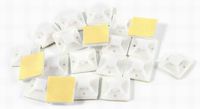 Ucland Plastic Adhesive Cable Tie Mount Base, 20 x 20 x 7 mm, 20 Piece, White