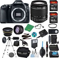 Canon EOS 80D Camera + 18-55mm STM + 2pcs ZeeTech 16GB Memory + Case + Reader + Tripod + Starter Set + Wide Angle + Telephoto + Flash + Battery + Charger + Filter - International Version
