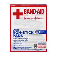 Band-Aid Hurt-Free Non-Stick Pads, Large (Pack of 12)