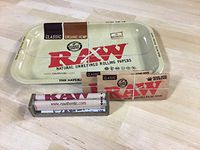 Raw Rolling Combo - Raw Rolling Tray 11 in x 7 in + Raw 110mm Roller Machine + (2) Raw King Size Rolling Papers