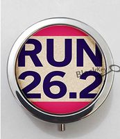 BlackKey 26.2 Marathon Running 3-Compartment Decorative Pocket Gift Box Case Organizer for Pill, Color 1 -435