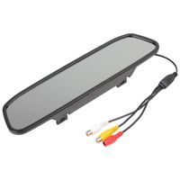 PONPY 4.3" TFT Color LCD Screen 2 Video Input Car Rear View Mirror Monitor Vehicle Parking In-mirror Monitor for DVD/VCR/Car Reverse Camera