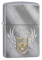 Zippo Fleur de Lis Diagonal Weave Pocket Lighter