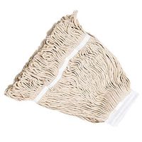 Looped End Wet Mop Head,Commercial Mop Head–Heavy Duty Cotton String Mop Refills,6 Inch Universal Headband, Mop Head Replacement for Home, Industrial and Commercial Use-White（1 Pack）
