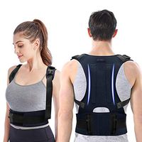 Back Brace Posture Corrector - Back Support Belt with Fully Adjustable Straps Relief Lower & Upper Back Pain, Improve Posture & Provides Lumbar Support - Fit for Men & Women (Medium)