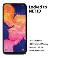 Net10 Samsung Galaxy A10e 4G LTE Prepaid Smartphone (Locked) - Black - 32GB - SIM Card Included - CDMA - with $40 Airtime Bundle