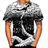 Litetao 3XL Black 620869 (Men's Solid Crew Neck Short Sleeve Pocket T-Shirt 3D Graphic Casual Summer Tee Tank Tops for Gym Training Jogging)