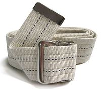 JDM Medical 100" Bariatric Gait Belt with Metal Buckle – Natural Cotton