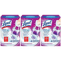 Lysol Click Gel Automatic Toilet Bowl Cleaner, Lavender, 4ct (Pack of 3)