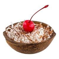 Coconut Shell Bowl, Real Coconut Bowl, Natural Coconut Half Shell, Dessert Bowl - 4 Ounce - 10ct Box - Restaurantware