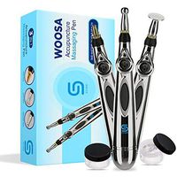 Woosa 3-in-1 Electronic Acupuncture Pen – Pain Relief Therapy - Meridian Energy Massager Pen – Muscle Healing – Pain Relief Massage Tool - Includes Bonus Massaging Gel