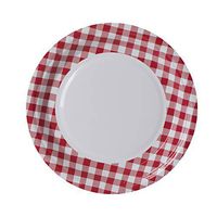 Hammont Picnic Themed 7" Disposable Round Paper Plates – Ideal for Parties, Family Dinner and Picnic Parties (50 Pack)