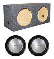 2) New Kenwood KFC-W12PS 12" 2000W Car Subwoofers KFCW12PS + Dual Sealed Sub Box