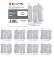 reserv 2" x 4" Rectangle Premium Re-Usable Self Adhesive Electrode Pads for TENS/EMS Unit, Fabric Backed Pads with Premium Gel (White Cloth and Latex Free) (16 Electrodes)