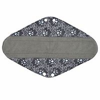 14 Inch Overnight Charcoal Bamboo Mama Cloth/Menstrual Pads/Reusable Sanitary Pads (Black Lace)