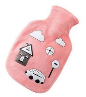 Small Plush Creative Rubber Hot Water Bottle, Pink and Car