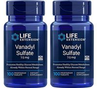 Life Extension Vanadyl Sulfate Promotes Healthy Glucose Metabolism Already Within Normal Range Dietary Supplememts - 100 Vegetarian Tablets (Pack of 2)
