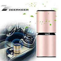 ZEERKEER Car Air Purifier Ionizer, Air Freshener and Odor Eliminator with Dual USB Charging Ports, Remove Cigarette Cigar Wildfire Smoke, Bad Odors, Pets Smells