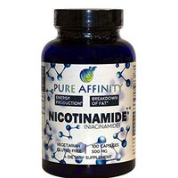 B3 Nicotinamide 500 mg Effective Flush-Free Niacin. Energy Booster, Cell Regenerator, That Supports Cognitive Decline, Anti-Aging and Helps Breaks Down Carbs & Fats (100 Count))