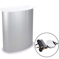 Yescom Portable Trade Show Podium Table Display Exhibition Counter Stand w/White Top Carrying Bag