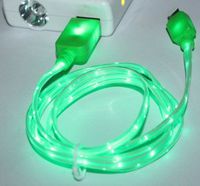 D & K Exclusives® High Quality 1m LED Light Up Micro USB Cable For Android Smartphones, Tablets Samsung HTC SONY E01018003103-10 (green)