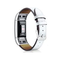 Leather Band Compatible for Fitbit Charge 2 Fitness Strap Women Men Unisex