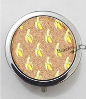 BlackKey Banana Pattern 3-Compartment Decorative Pocket Gift Box Case Organizer for Pill, Color 1 -994