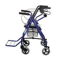 Handiy Seniors Walker/Shopping Cart/Trolley Aluminum Alloy Pulley with Seat Collapsible Walking Bracket Pedal Walker -by TIANTA