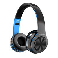 GIARIDE Bluetooth Headphones Noise Isolating Stereo Wireless Headset with TF Card Input, Aux line, Soft Earmuffs, Built-in Mic and Foldable Deign for PC, Cell Phones, Video Game Blue