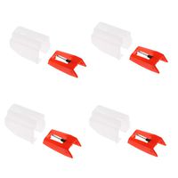 Festnight Record Player Needle Turntable Stylus 1 Pc Aluminum Stylus Replacement Vinyl Player Protect Timeless Records with Protect Cover Clear Sound Track (4pcs)