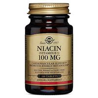 Solgar Niacin Vitamin B3 Tablets, 100 mg, 100 Count