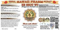He Shou Wu, Fleeceflower Root (Polygonum Multiforum) Tincture, Dried Root Liquid Extract, He Shou Wu, Glycerite Herbal Supplement 4 Oz
