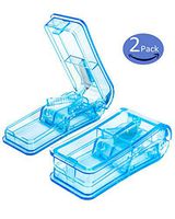 2 Pack Pill Splitter with Retracting Blade Guard, Pill Cutter for Small or Large Pills in Half, Ultra Pill Cutter Splitter Perfectly Suitable for Elder and Kid