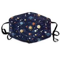 Solar System Dust Mask,Washable and Reusable Cleaning Gardening Outdoor Activities Warm Windproof Mask