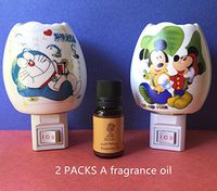 JIAMIN 2 PACKS Household lamps aromatherapy diffuser aromatherapy Nightlight Features ceramic art Oil Warmer Home Fragrance Decor plug-in aroma lamps