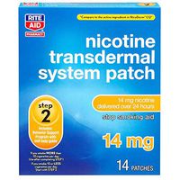 Rite Aid Nicotine Transdermal System Patch, Step 2, 14 mg - 14 Count | Quit Smoking Patches