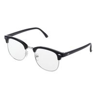 Hacloser Half Frame Reading Glasses Anti-Glare Anti-UV Gaming Computer Digital Screen Eye Protection Glasses (Silver)