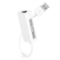 LENTION USB 2.0 to 10/100M Ethernet Adapter Laptop RJ45 LAN Network Extender Compatible MacBook Air/Pro (Previous Generation), Surface Laptop, Chromebook, More (White)