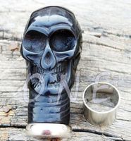 VINTAGE STYLE SKULL HEAD HANDLE FOR WALKING CANES ANTIQUE VINTAGE STYLE SKULL