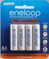 Sanyo Eneloop AA NiMH Pre-Charged Rechargeable Batteries - 8 Pack (Discontinued by Manufacturer)